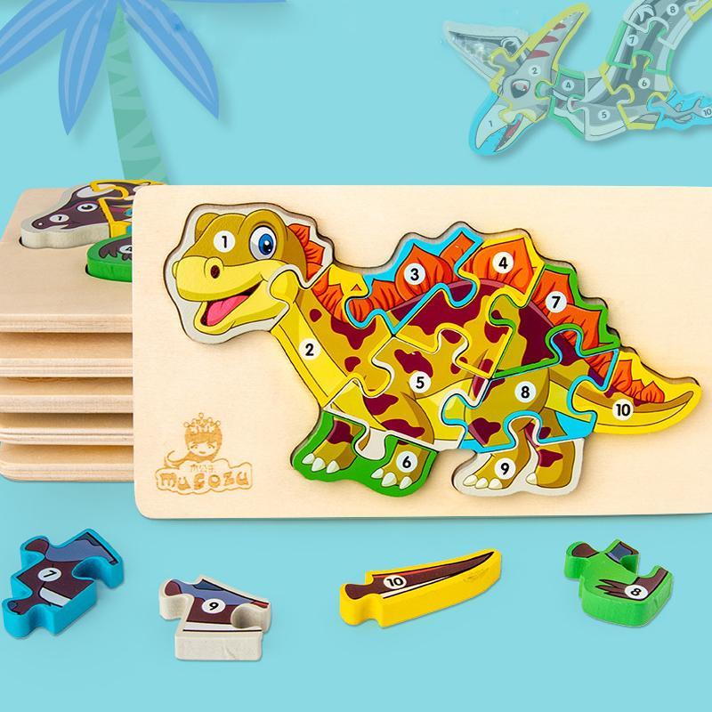 Puzzle en Bois Dinosaure 3D