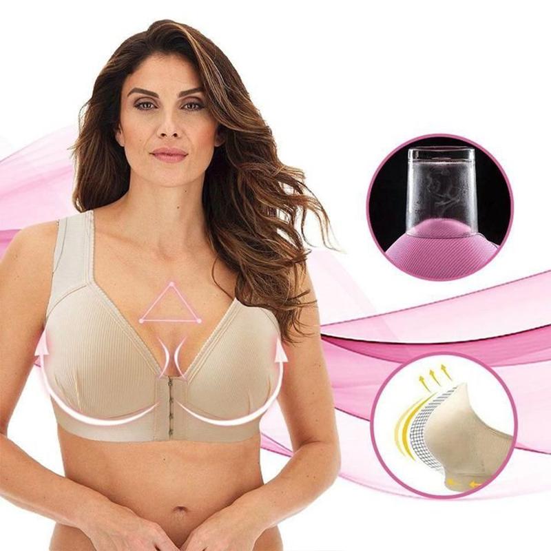 Soutien-gorge Push-up Élastique Agrafage Devant de Grande Taille