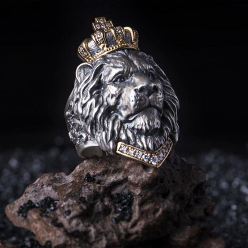 Bague En Forme De Lion Rétro Nordique