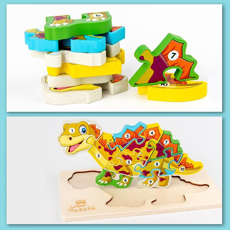 Puzzle en Bois Dinosaure 3D